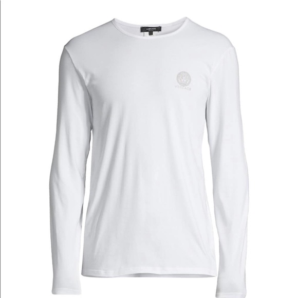 Versace Tops - Versace white long sleeve t-shirt size small